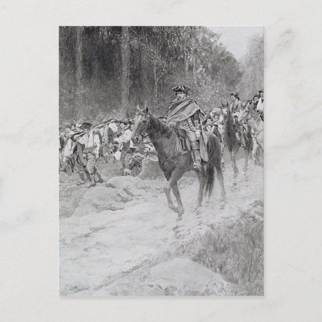 Washington's Retreat from Great Meadows Postcard (Front)