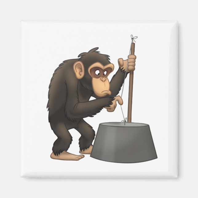 Washtub-Bass-Playin’ Chimp Magnet (Front)