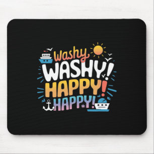 Washy Funny Family Cruise Ship Vacation Cruising 2 Mouse Pad