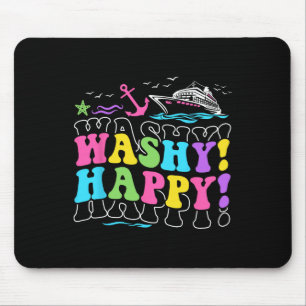 Washy Happy Travelling Beach Trip Ship Tour Cruisi Mouse Pad