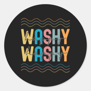 Washy Washy Funny Ship Washy Washy Cruise 1 Classic Round Sticker