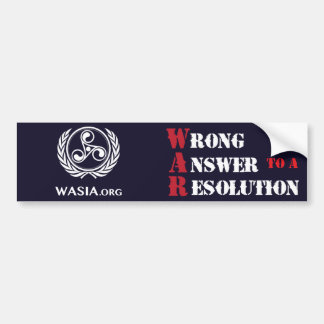 WASIA Bumper Sticker (Black)