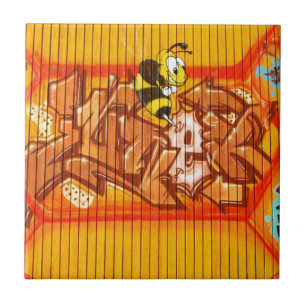 Wasp Graffiti Wall Tile