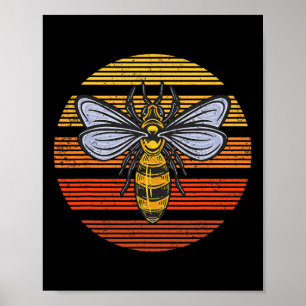 Wasp Insect Bird Lover Gift Vintage Retro Wasp Poster