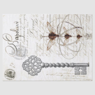 Wasp Script Decoupage Tissue Paper