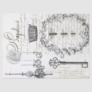 Wasp Script Decoupage Tissue Paper