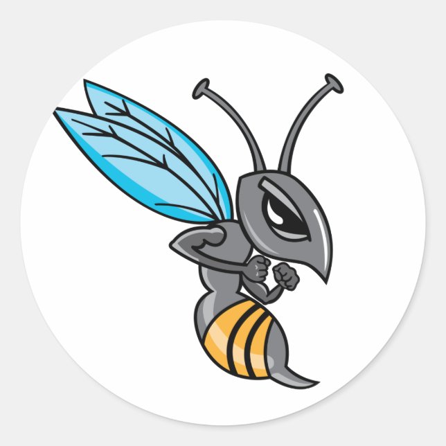 Wasp Sting Classic Round Sticker (Front)