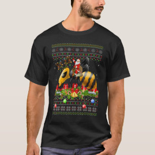 Wasp   Ugly Santa Riding Wasp Christmas T-Shirt