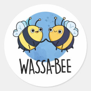 Wassabee Funny Wasabi Bee Pun Classic Round Sticker