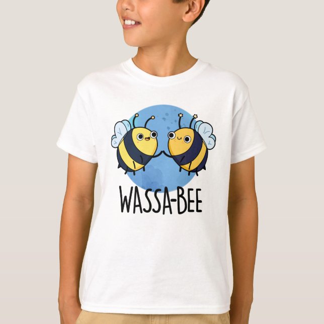 Wassabee Funny Wasabi Bee Pun T-Shirt (Front)