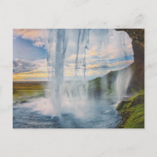 Wasserfall in Island- Postkarte Postcard