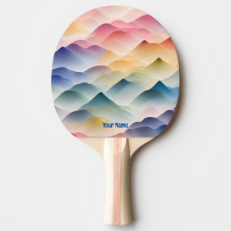 Wasserfarben Wellenmuster bunt Ping Pong Paddle
