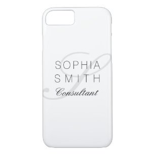 Wassermarke Minimalist Monogram Elegant Consultant Case-Mate iPhone Case