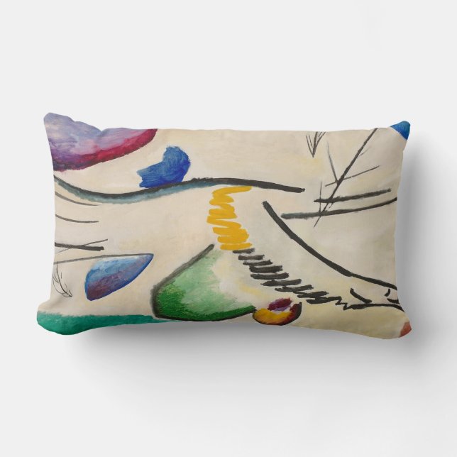 Wassily Kandinsky Abstract Artwork Lumbar Pillow (Front)
