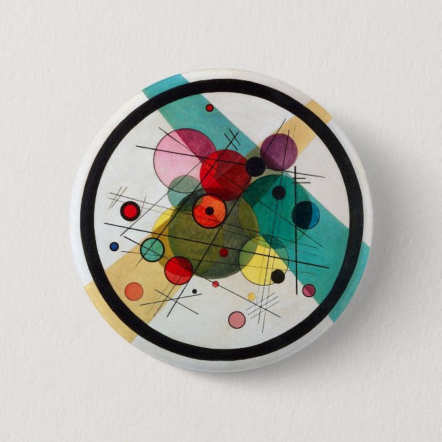 Wassily Kandinsky Circles in a Circle 2 Inch Round Button (Front)