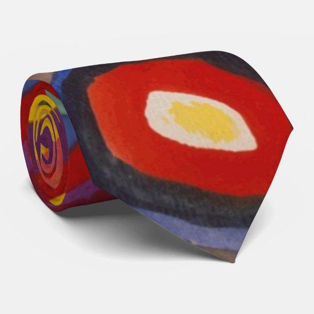 Wassily Kandinsky Colour Study of Squares Circles Tie (Rolled)