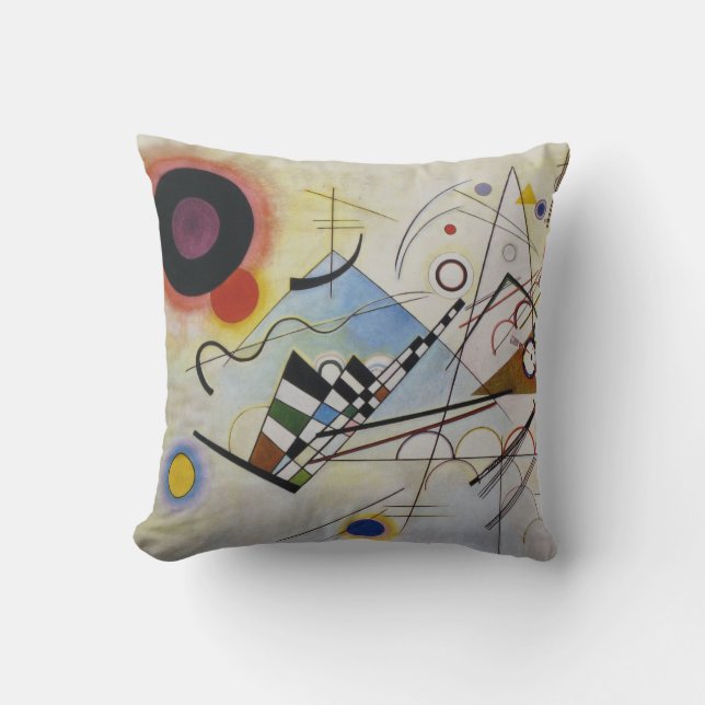 Wassily Kandinsky - Composition 8 - Functional Art Throw Pillow (Front)