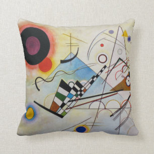 Wassily Kandinsky - Composition 8 - Functional Art Throw Pillow