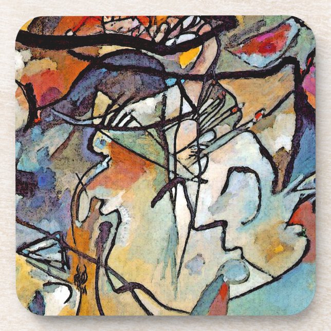 Wassily Kandinsky - Composition Five Abstract Art Coaster (Front)