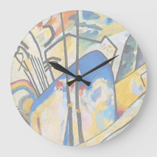 Wassily Kandinsky Composition Four - Abstract Art Large Clock