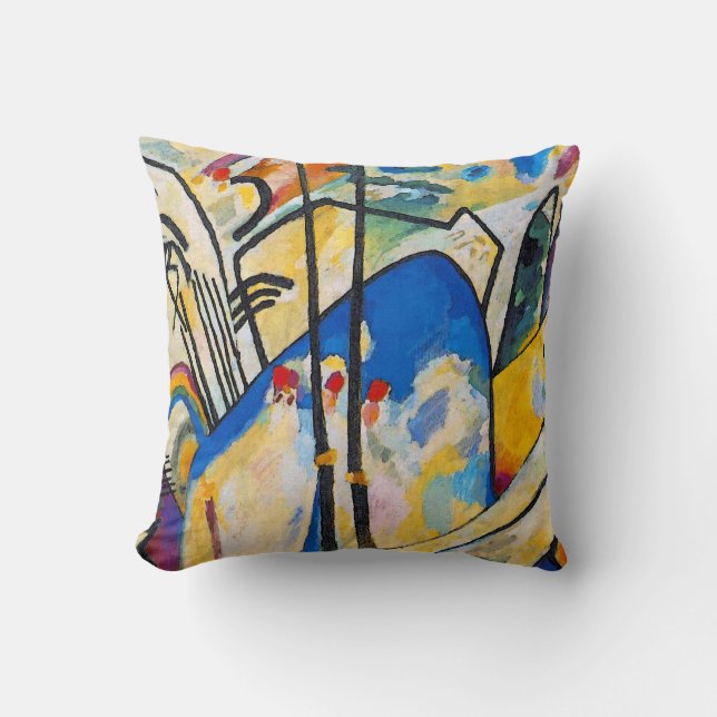 Wassily Kandinsky Composition Four - Abstract Art Throw Pillow (Front)