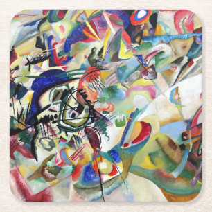 WASSILY KANDINSKY - Composition VII 1913 Square Paper Coaster