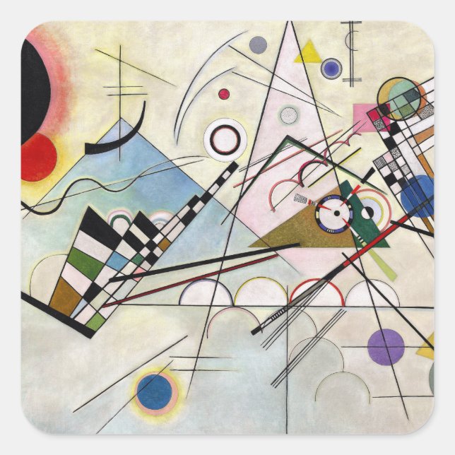 WASSILY KANDINSKY - Composition VIII 1923 Square Sticker (Front)