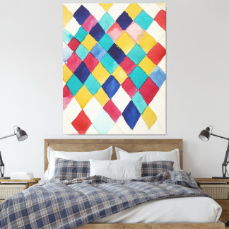 Wassily Kandinsky - Farbstudie mit Rauten  Canvas Print