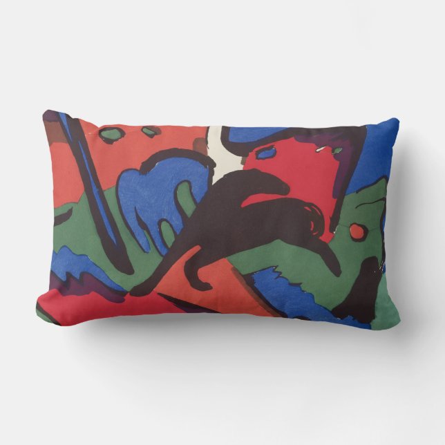Wassily Kandinsky Franz Marc Blue Rider Lumbar Pillow (Front)
