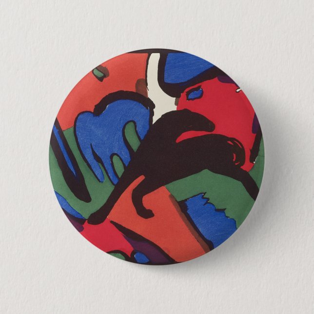 Wassily Kandinsky Franz Marc Blue Rider Painting 2 Inch Round Button (Front)