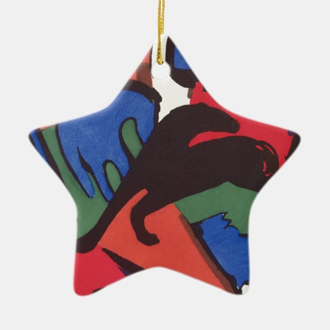 Wassily Kandinsky Franz Marc Blue Rider Painting Ceramic Ornament (Front)