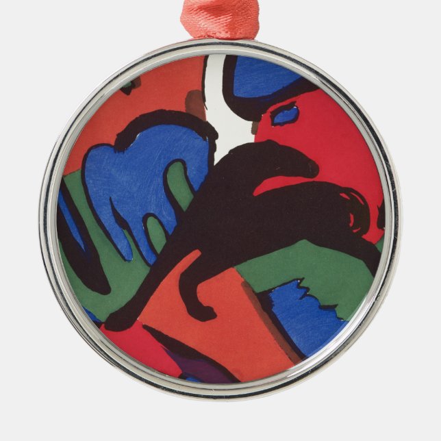 Wassily Kandinsky Franz Marc Blue Rider Painting Metal Ornament (Front)