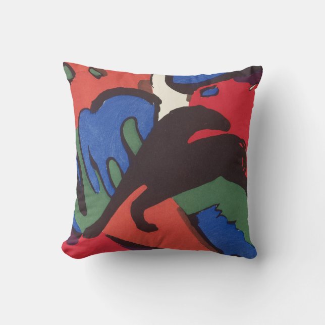 Wassily Kandinsky Franz Marc Blue Rider Throw Pillow (Front)