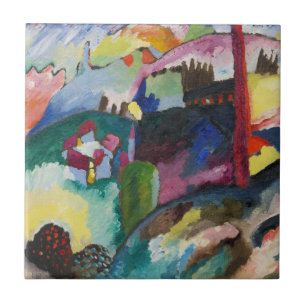 Wassily Kandinsky Landscape with Factory Chimney Tile