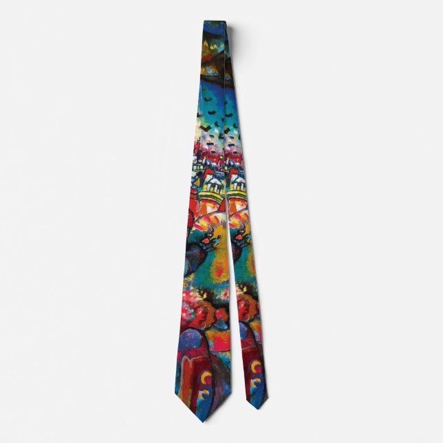 Wassily Kandinsky - Moscow Cityscape Abstract Art Tie (Front)
