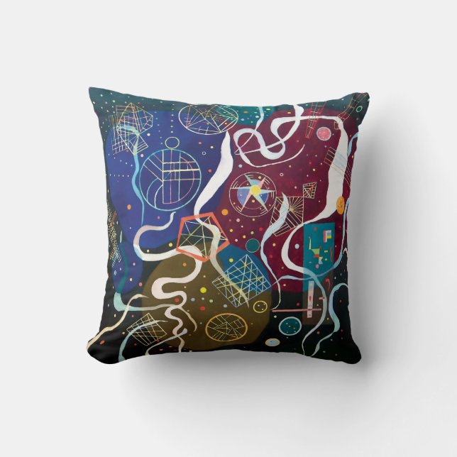 Wassily Kandinsky - Movement One Abstract Art Throw Pillow (Front)