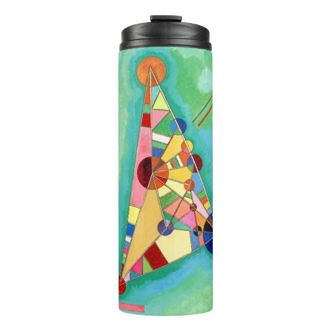 Wassily Kandinsky Multi Colored Triangle Thermal Tumbler (Front)