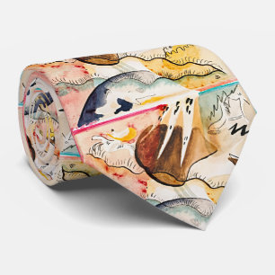 Wassily Kandinsky Rain Landscape Art Necktie