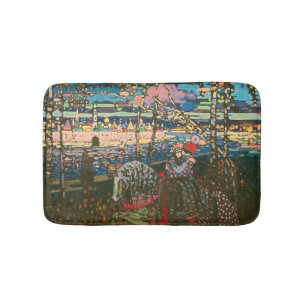 Wassily Kandinsky The Riding Couple Russian Art Bath Mat