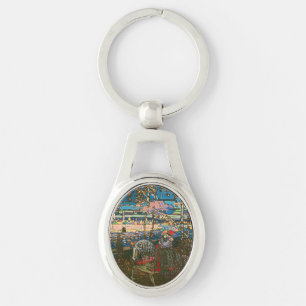 Wassily Kandinsky The Riding Couple Russian Art Keychain