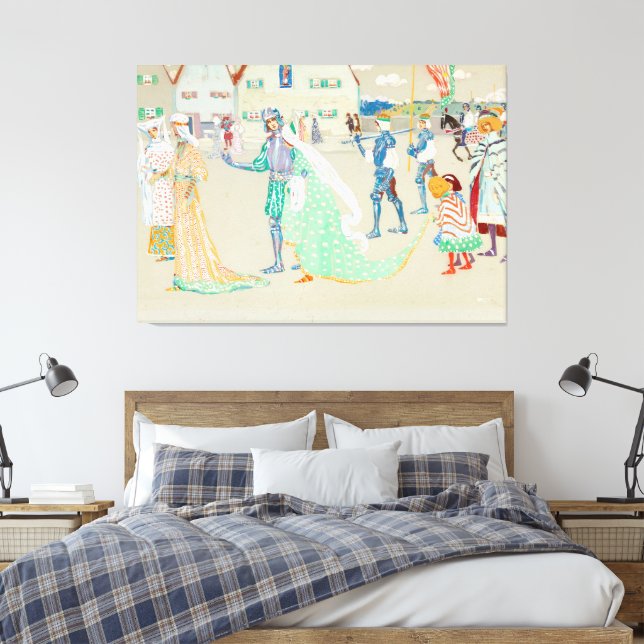 Wassily Kandinsky - The Young Couple  Canvas Print (Insitu(Bedroom))