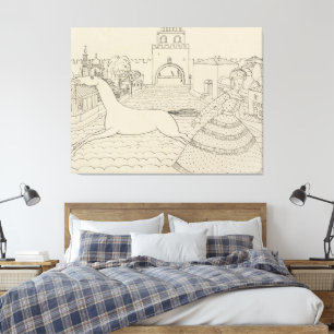 Wassily Kandinsky - Zeichnung ‘mit Grüner Dame’ Canvas Print