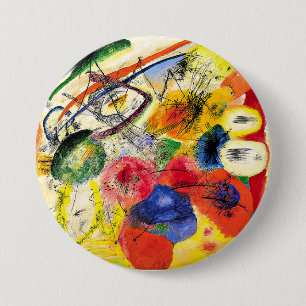 Wassily Kandinsky's artwork, Black Strokes 1, 3 Inch Round Button