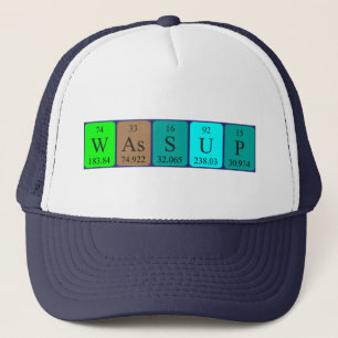 Wassup periodic table word hat