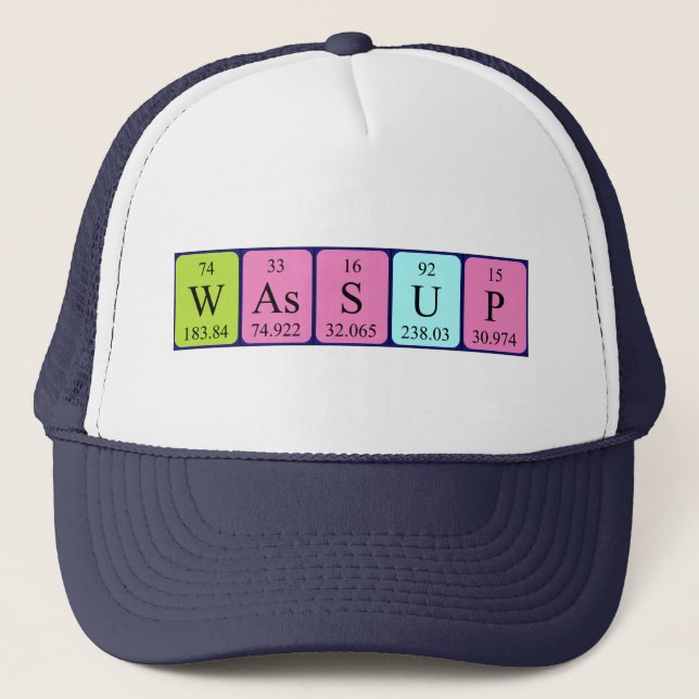 Wassup periodic table word hat (Front)