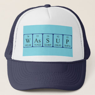 Wassup periodic table word hat