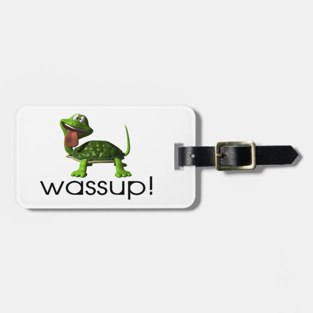 Wassup Turtle Luggage Tag (Front Horizontal)
