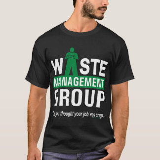 Waste Management on Black T-Shirt
