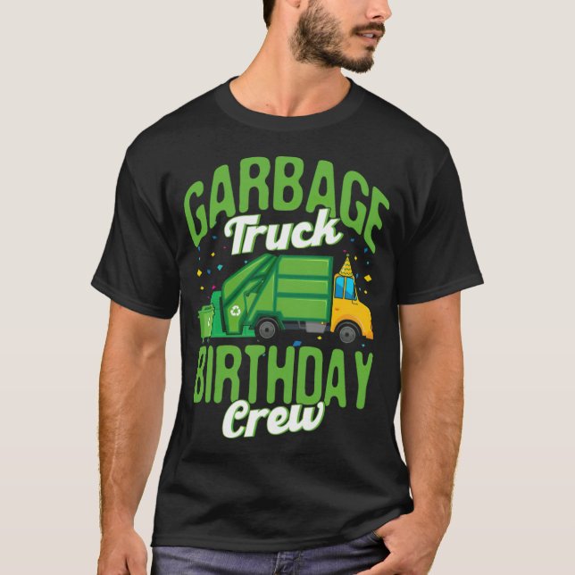Waste Management Recycling Trash Garbage Truck fun T-Shirt (Front)