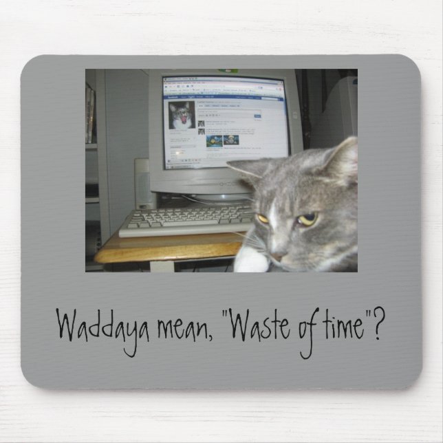 "Waste of time"? Mouse Pad (Front)